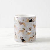 Grenz-Terrier-Knochen und Paws-Kaffee-Tasse Kaffeetasse (Mittel)