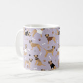 Grenz-Terrier-Knochen und Paws-Kaffee-Tasse Kaffeetasse (Vorderseite Links)