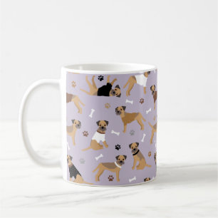 Grenz-Terrier-Knochen und Paws-Kaffee-Tasse Kaffeetasse