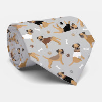 Grenz-Terrier-Knochen und Paws-Neck-Bindie