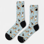Grenz-Terrier-Knochen und Paws Socken (Linkes Detail)