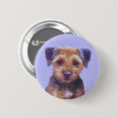 Grenz-Terrier-Malerei - Niedliche Original-Hunde-K Button (Vorne & Hinten)