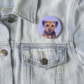Grenz-Terrier-Malerei - Niedliche Original-Hunde-K Button (Beispiel)