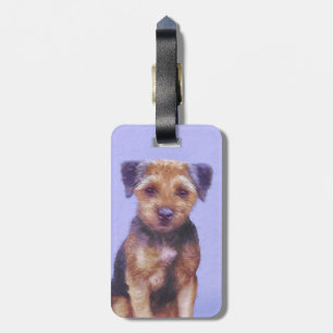 Grenz-Terrier-Malerei - Niedliche Original-Hunde-K Gepäckanhänger