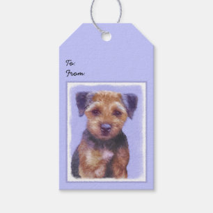Grenz-Terrier-Malerei - Niedliche Original-Hunde-K Geschenkanhänger