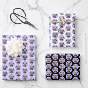 Grenz-Terrier-Malerei - Niedliche Original-Hunde-K Geschenkpapier Set