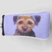 Grenz-Terrier-Malerei - Niedliche Original-Hunde-K Golf Headcover (Vorderseite)