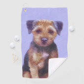 Grenz-Terrier-Malerei - Niedliche Original-Hunde-K Golfhandtuch (Insitu)