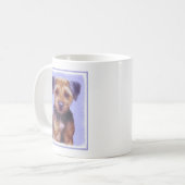 Grenz-Terrier-Malerei - Niedliche Original-Hunde-K Kaffeetasse (Vorderseite Links)
