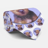 Grenz-Terrier-Malerei - Niedliche Original-Hunde-K Krawatte (Gerollt)