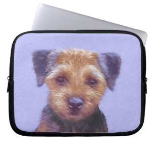 Grenz-Terrier-Malerei - Niedliche Original-Hunde-K Laptopschutzhülle
