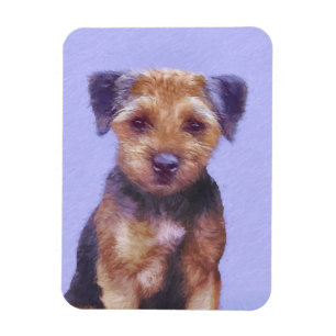 Grenz-Terrier-Malerei - Niedliche Original-Hunde-K Magnet