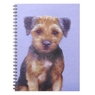 Grenz-Terrier-Malerei - Niedliche Original-Hunde-K Notizblock