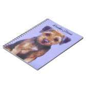 Grenz-Terrier-Malerei - Niedliche Original-Hunde-K Notizblock (Linke Seite)