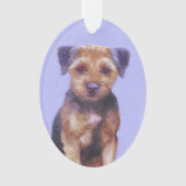 Grenz-Terrier-Malerei - Niedliche Original-Hunde-K Ornament (Vorderseite)