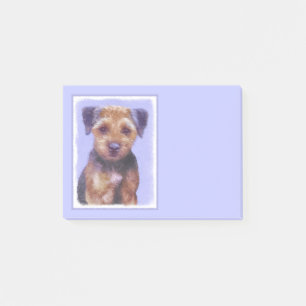 Grenz-Terrier-Malerei - Niedliche Original-Hunde-K Post-it Klebezettel