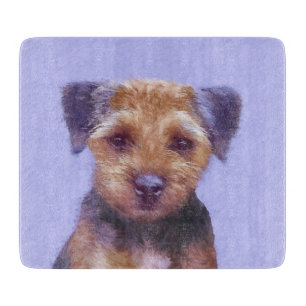 Grenz-Terrier-Malerei - Niedliche Original-Hunde-K Schneidebrett