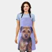 Grenz-Terrier-Malerei - Niedliche Original-Hunde-K Schürze (Getragen)