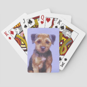 Grenz-Terrier-Malerei - Niedliche Original-Hunde-K Spielkarten