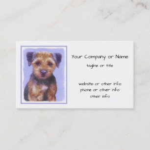 Grenz-Terrier-Malerei - Niedliche Original-Hunde-K Visitenkarte