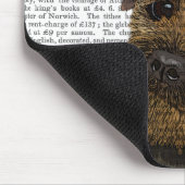 Grenz-Terrier mit Red Bobble Hat 3 Mousepad (Ecke)