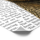 Grenz-Terrier mit Red Bobble Hat Poster (Ecke)