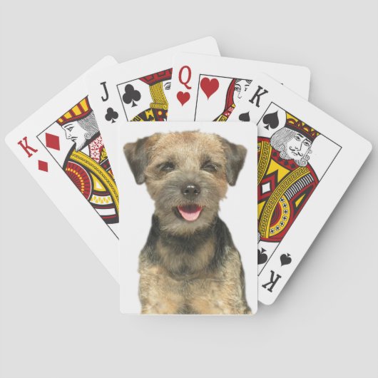 Grenz Terrier Sunshine und Schmetterlinge Spielkarten (Rückseite)