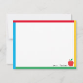 Grenz- und Lehrerklub Apple Niedlich Classic Mitteilungskarte (Vorderseite)