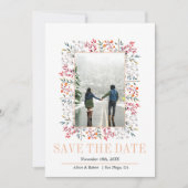 Grenz von Blätter und Beeren pro Hochzeit Save The Date (Vorderseite)