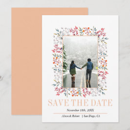 Grenz von Blätter und Beeren pro Hochzeit Save The Date