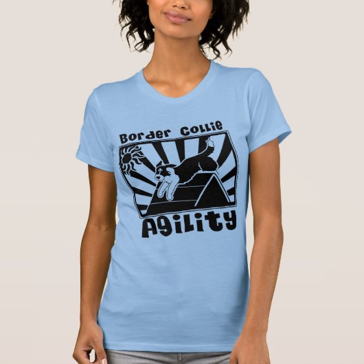 Grenzcollie-Agility Ein-Rahmen T-Shirt (Vorderseite)