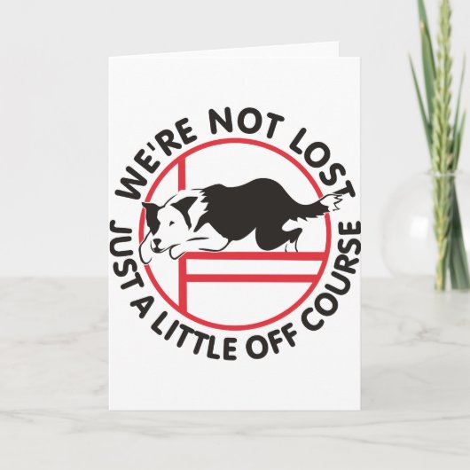 Grenzcollie-Agility weg vom Kurs Karte (Vorderseite)