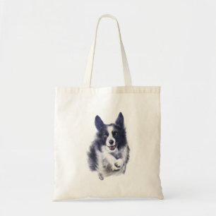 Grenzcollie-Agilityhundeentwurf auf einer Tragetasche