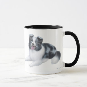 Grenzcollie blaue Merle Tasse