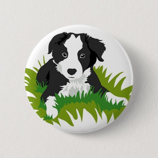 Grenzcollie-Button Button (Vorderseite)