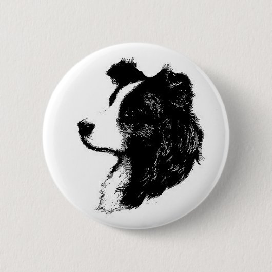 Grenzcollie-Button Button (Vorderseite)