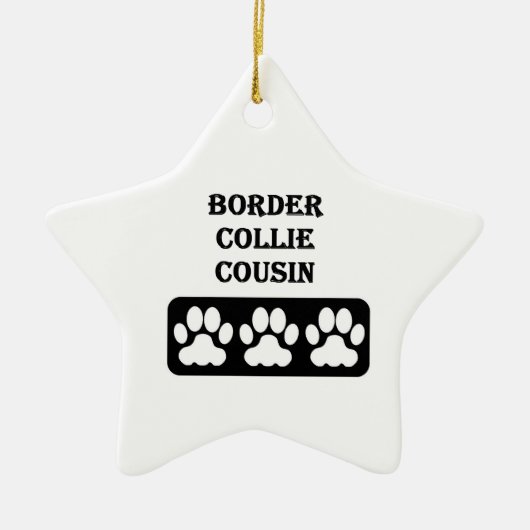 Grenzcollie-Cousin Keramikornament (Vorne)