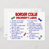 GRENZCOLLIE-Eigentumsrechte 2 Postkarte (Vorne/Hinten)