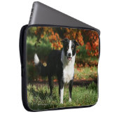 Grenzcollie-Herbst stehend Laptopschutzhülle (Vorne Rechts)