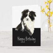 Grenzcollie-Hundeindividueller Karte (Gelbe Blume)
