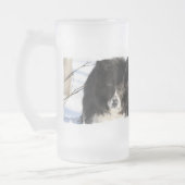 Grenzcollie-Hundemattierte Tasse (Links)