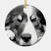 GRENZCOLLIE KERAMIK ORNAMENT (Vorne)