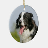 Grenzcollie-Keuchen stehend Keramikornament (Rechts)