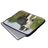 Grenzcollie-Keuchen stehend Laptopschutzhülle (Vorne Knopf)