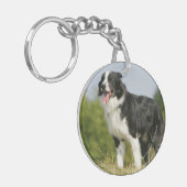Grenzcollie-Keuchen stehend Schlüsselanhänger (Vorderseite links)