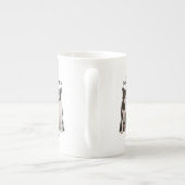 Grenzcollie-Knochen-China-Tasse Porzellantasse (Rückseite)