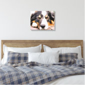 GRENZCOLLIE LEINWANDDRUCK (Insitu (Schlafzimmer))