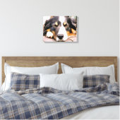 GRENZCOLLIE LEINWANDDRUCK (Insitu (Schlafzimmer))