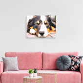 GRENZCOLLIE LEINWANDDRUCK (Insitu (Wohnzimmer))