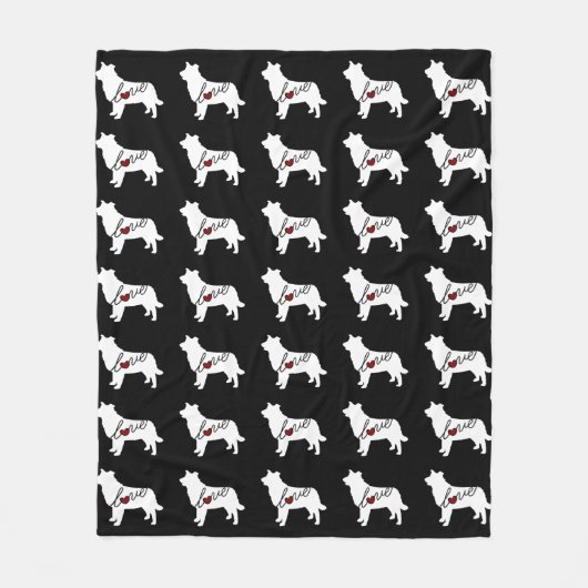 Grenzcollie-Liebe Fleecedecke (Vorderseite)